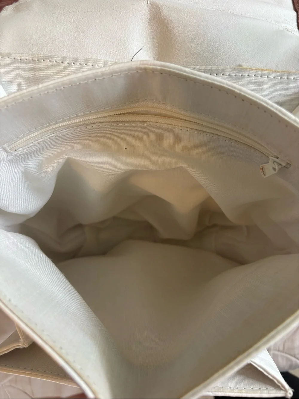 Vintage DV Collection Cream Brown Crossbody Bag Y2K Western